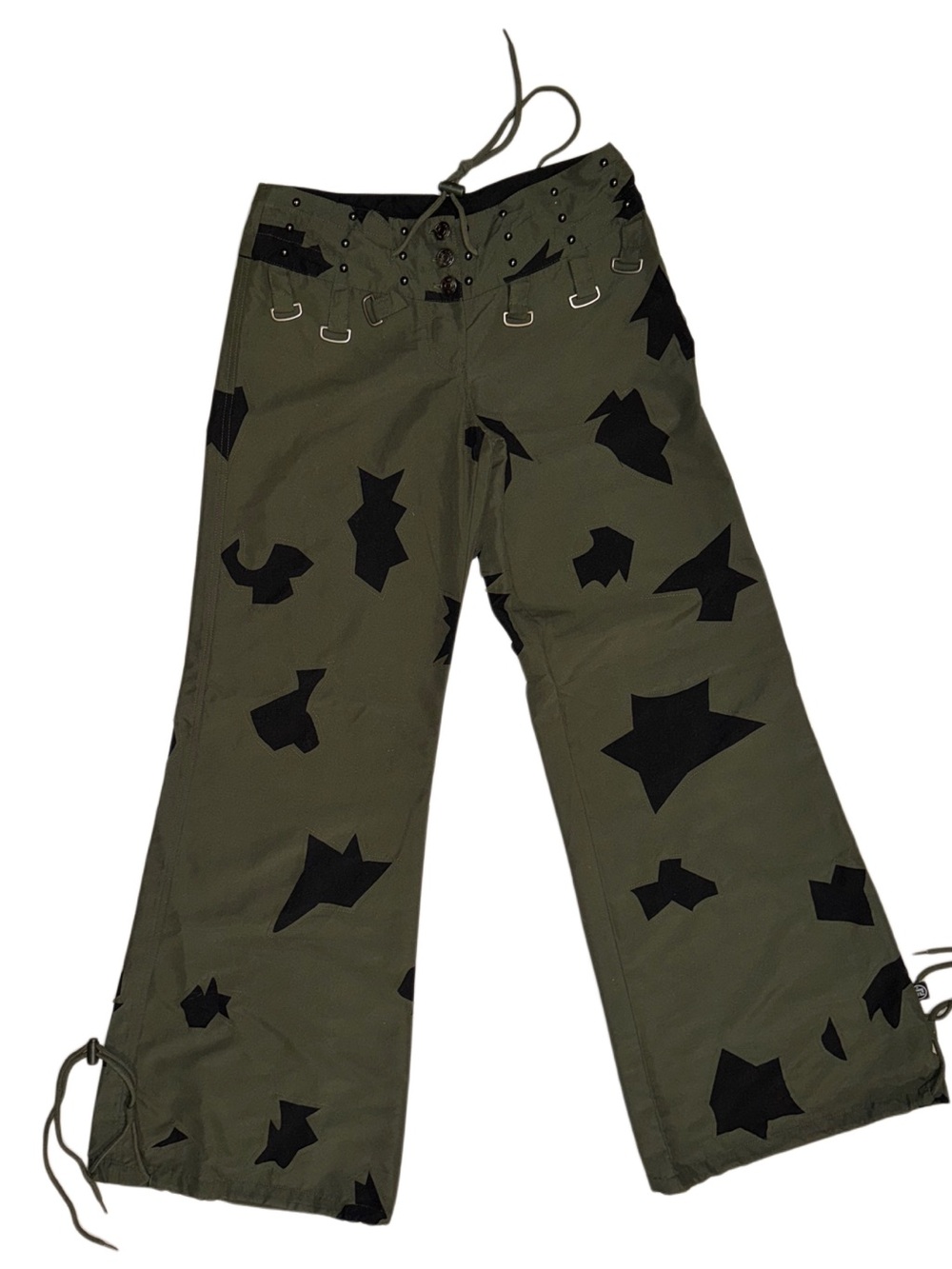 vintage illig military style wide leg rave pants
90s-2000s